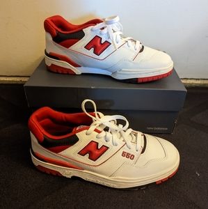 New Balance, Size 9.5, Red, White, and Black